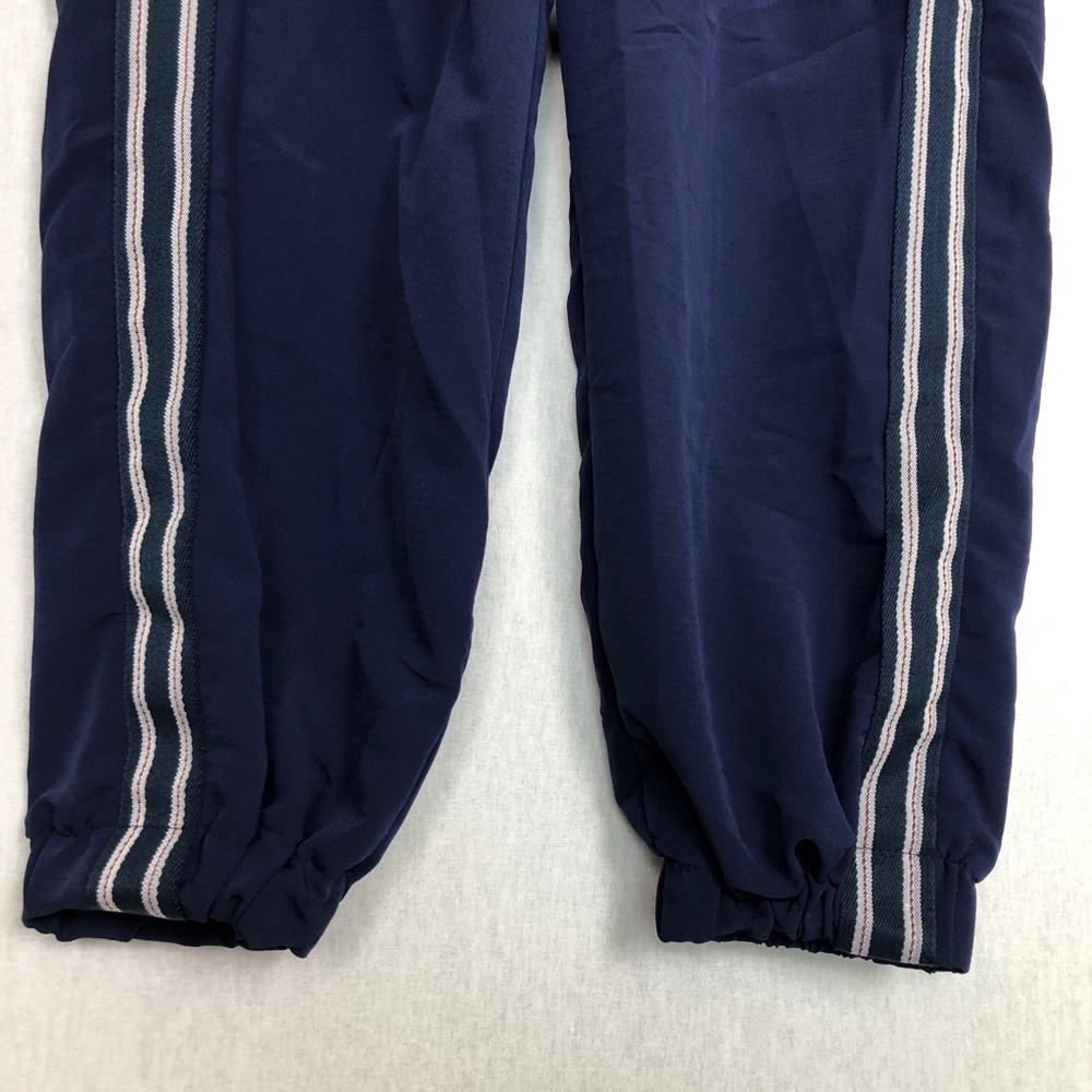 New MISSGUIDED Sz 4 Navy Blue Jogger Pants Stripes - Picture 4 of 7